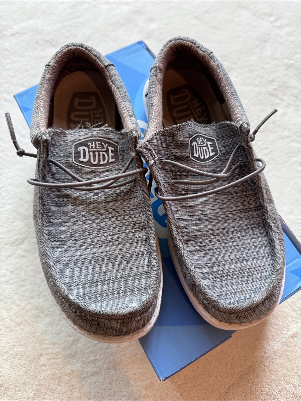 Hey Dude Gray Kids Canvas Slip-On Loafers